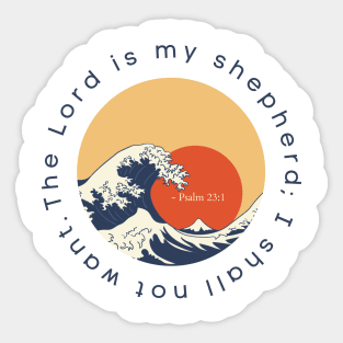 The lord is my shepherd. Sticker